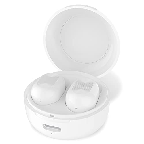 Fontastic „Macaro“ Mini Bluetooth-Kopfhörer kabellos, Ear-Buds für Sport, Kabelloses Headset mit Mikrofon, Wireless Headphones inkl. Lade-Etui, In-Ear Ohrhörer Weiß