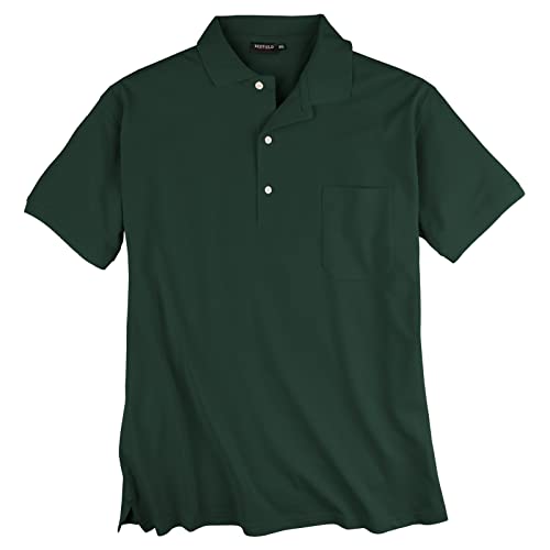 Redfield Piqué Poloshirt XXL dunkelgrün Brusttasche, Größe:8XL