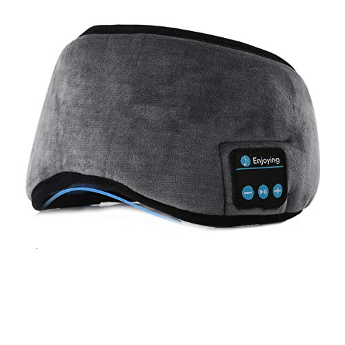 Bluetooth Schlafmaske, Kabellos Musik Schlafaugenmaske, Bluetooth-Kopfhörer Musik Travel Sleeping Headset 4.2 Bluetooth Eye Maske Waschbar SchlafkopfhöRer Integrierter Lautsprecher Mikrofon