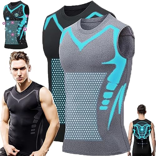 UIRPK Ionic Shaping Vest Men,2023 New Version Energel Ion Shaping Vest for Men to Build A Perfect Body (2-B,S)