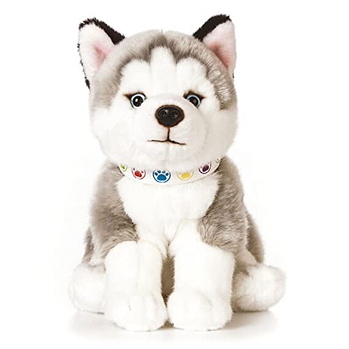 Living Nature Riesen Husky Welpe Realistisch Weich Kuscheltier Naturli Umweltfreundlicher Plüsch 23cm