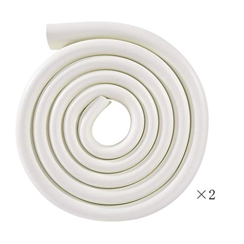 AnSafe Kantenschutz, U-Typ 2 M × 2 for Möbelkanten Gehschutz for Kinder Sicherer Ungiftiger Weicher Streifen (Color : White, Size : 2M+2M)