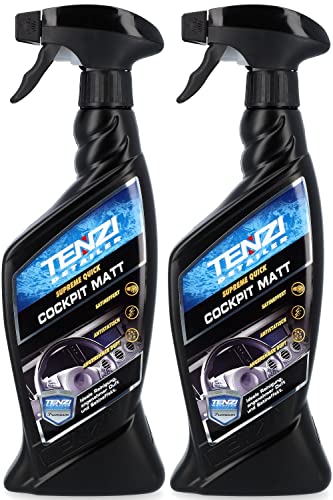 TENZI 2X Premium Cockpitreiniger Matt (600ml) Auto & Motorrad - Reinigung, antistatisch Effekt, angenehmer Duft, Spray - Aufbereitung, Kunststoffpflege, Cockpitspray Innenreiniger, Kunststoffpflege