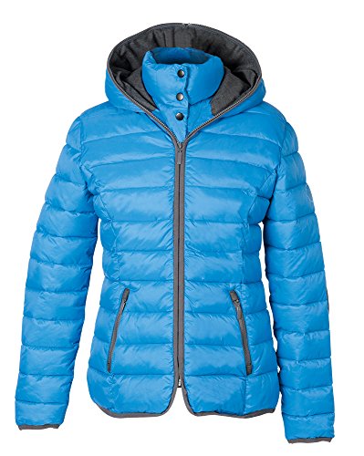 PFIFF 102410 Damen Steppjacke Cerul, Reitjacke Damenjacke Jacke Kapuze, Mittelblau XL