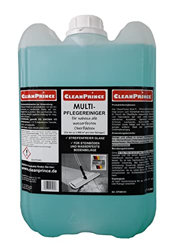 CleanPrince 10 Liter Multi Pflege Reiniger | Universalreiniger für wasserfeste Böden und Flächen sowie für Steinböden und Natursteinböden