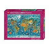 Heye Miniature World Puzzle, Teal/Turquoise Green