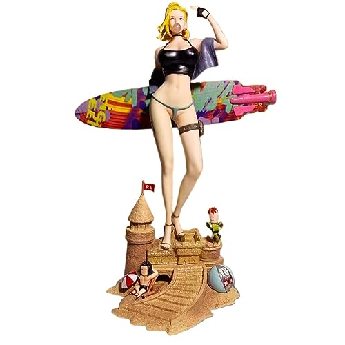 ENFILY for Youth Bubble Bioroid 18 Strand Surfbrett Anime Charakter Charakter Sammlung Modell Statue Spielzeug PVC Statue Desktop Dekoration (51,5 cm)