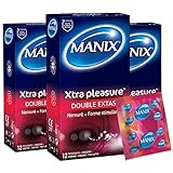 Manix - Packung mit 72 Xtra Pleasure Kondome – Doppelte Extase – Nerviert und stimulierend