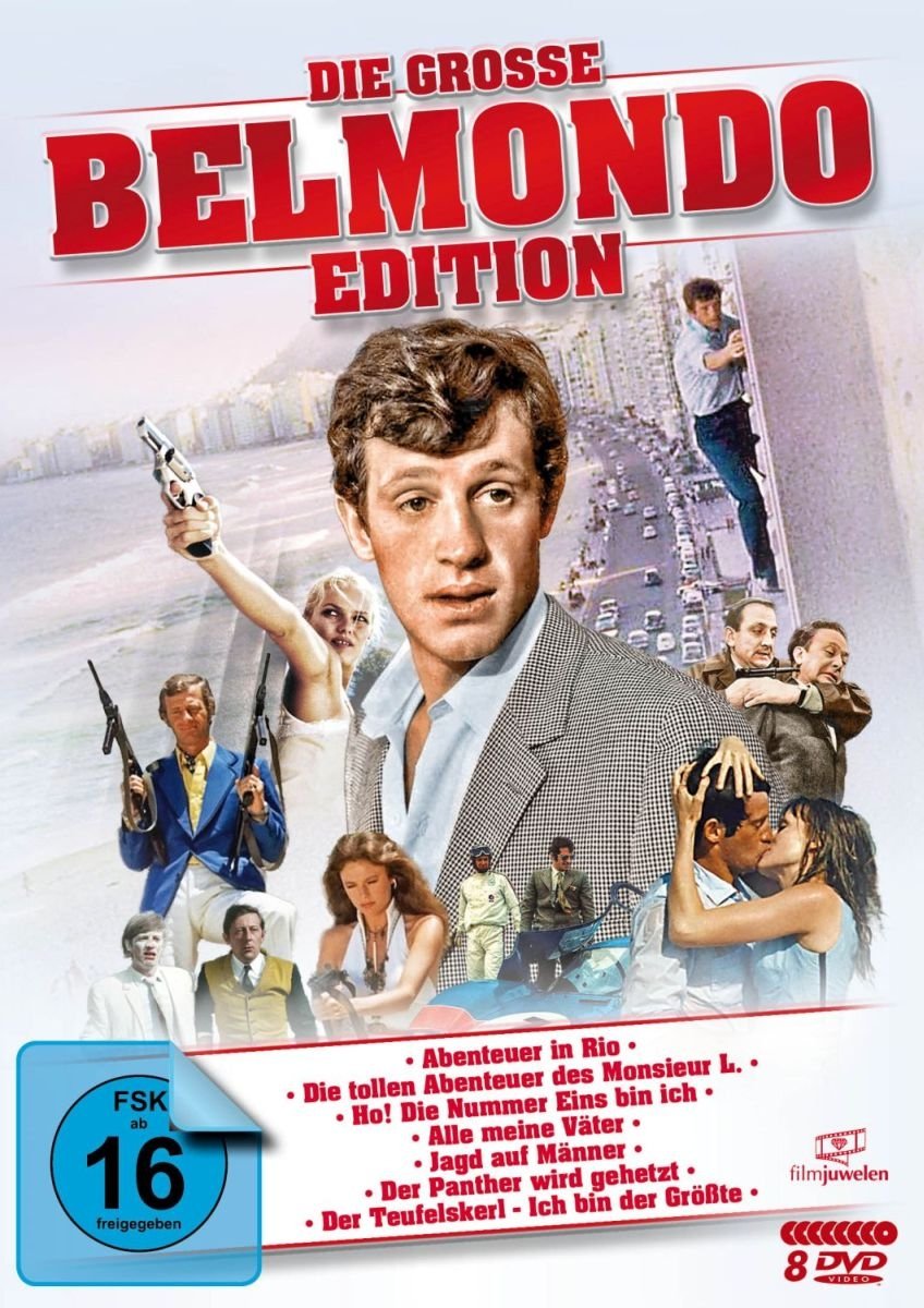 Die große Belmondo-Edition (u.a. Abenteuer in Rio, Monsieur L., Der Teufelskerl, Der Panther wird gehetzt) [8 DVDs]
