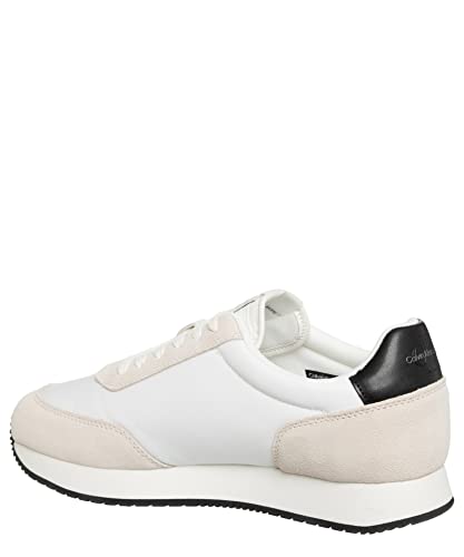 Calvin Klein Herren Retro Su-ny Mono Runner Sneaker, Bright White, 44.5 EU