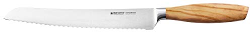 Felix SOLINGEN (977222F) Size S Olive Brotmesser – 22cm Wellenschliff aus Klingen-Stahl Olivenholzgriff - Made in Germany