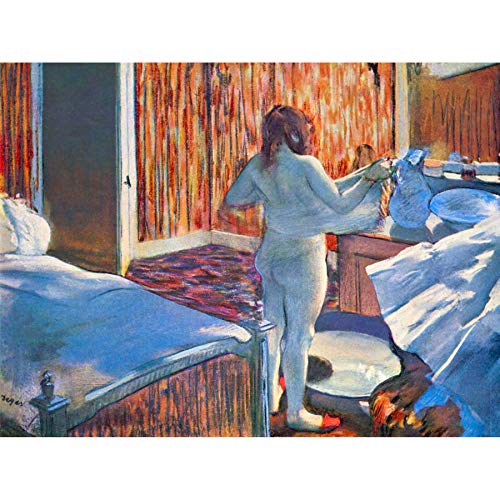 Wee Blue Coo Kunstdruck auf Leinwand, Motiv: Degas Woman Drying After Bath
