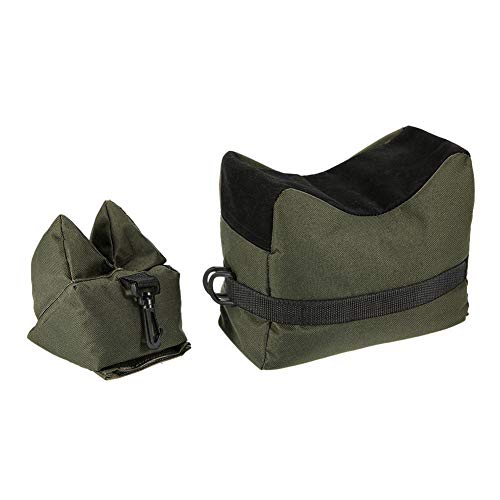 Hihey Vorderschaftauflage 2 STÜCKE Outdoor Shooting Support Bag Sport Sandsack für Fotografie Jagd(Armeegrün)