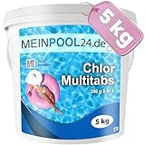 MEINPOOL24.DE 5 kg Chlor Multitabs 5 in 1-200g Tabs Multi Chlortabletten - schneller Versand mit DHL
