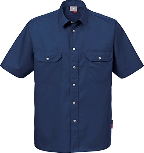 Fristads Kansas Workwear 100107 Kurzarm-Arbeitshemd Gr. M, dunkles marineblau