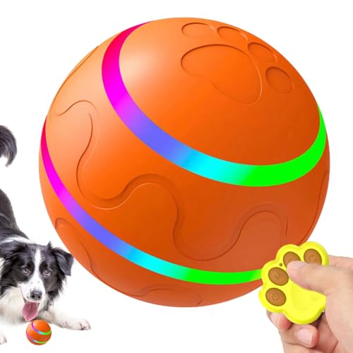 Interaktives Hundespielzeug für große Hunde, intelligenter Ball für Hunde, interaktiver Ball für Welpen, automatisch bewegliches Rollen mit LED-Licht, wiederaufladbarer intelligenter Wicked Busy Ball
