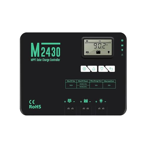 SolaMr 30A MPPT Solarladeregler 12V/24V mit LCD-Display für Kommunikationsbasisstationen und Haushaltssysteme - M2430