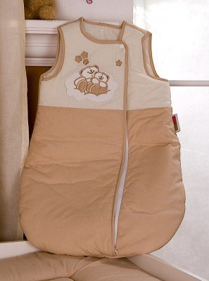 Luxus Erstlingsschlafsack Enni Bear, 70cm, Farbe:Beige