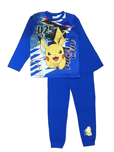 Pokemon, Jungen 2-teiliges Schlafanzug-Set, Alter 5-12 Jahre, navy, 7-8 Jahre