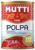 12x Mutti polpa di Pomodoro Tomatenpulpe Tomaten sauce 100% Italienisch 400g dose + Italian gourmet Polpa