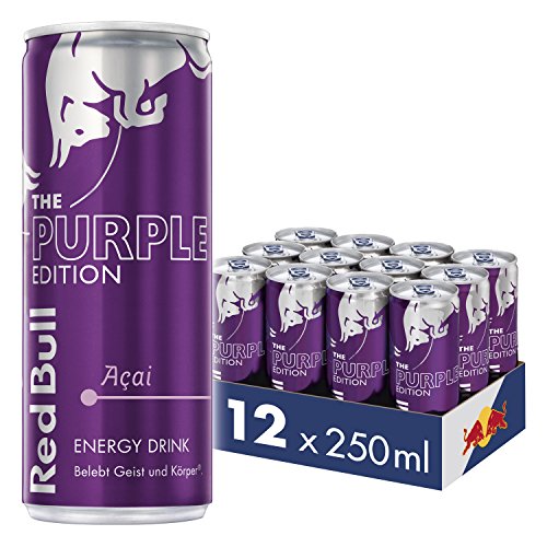 Red Bull Energy Drink Acai-Beere Dosen Getränke Purple Edition 12er Palette, EINWEG (12 x 250 ml)