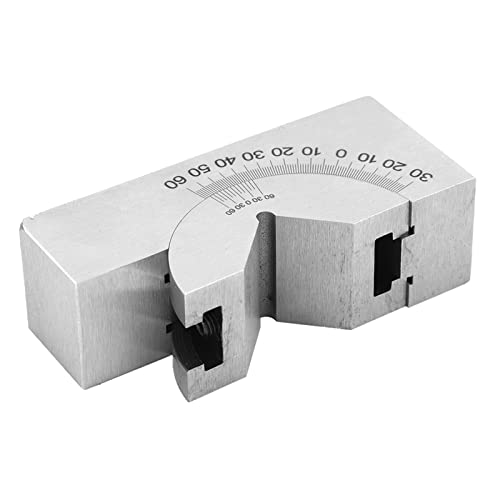 Winkel-V-Blockfräsen Edelstahl-Präzisionsmikroeinstellbarer Winkel-V-Block, Präzisionsmessmikro-Fräseinstellung Winkelblöcke mit Schraubenschlüssel