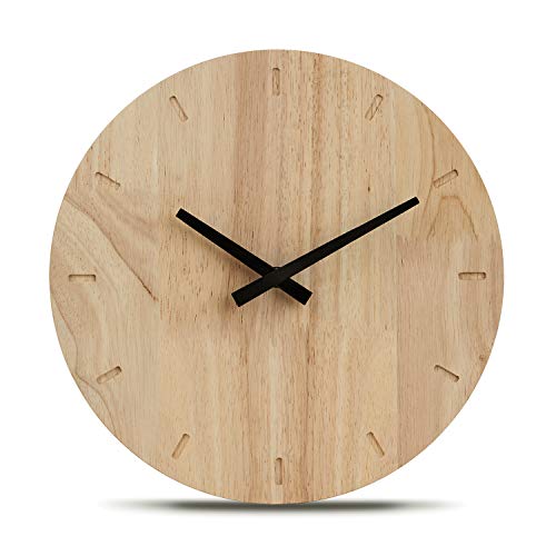 Cander Berlin MNU 8230 Wanduhr Holz 30,5 cm Holzuhr lautlos geräuschlos leise Massivholz modern