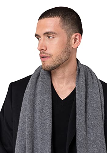 Style & Republic Schal aus 100% Kaschmir in grau, kuscheliger XL-Schal aus Kaschmir-Strick, one size 52 cm x 172 cm