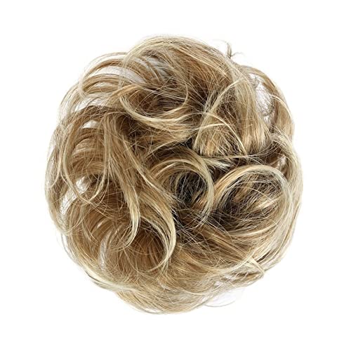 Haarteil Lockiges gewelltes Haargummi-Donut-Chignon-Haarteil for Frauen, unordentlicher Dutt, Haarverlängerungen, synthetischer Haarknoten, elastisches Band, Haargummis, Hochsteckfrisur, Pferdeschwanz