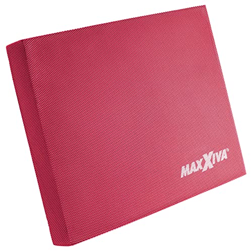 MAXXIVA Balancepad Fitness 50x40x6 cm Wackelpad Fitness-Zubehör Fitness-Training Fitness-Gerät Yoga Gymnastik Pilates Physiotherapie (Rot)