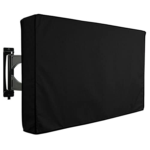 Qtrednrry Outdoor TV Abdeckung für 40 bis 42 Zoll LCD, LED, wasserdicht, wetterfest und staubdicht, TV Displayschutzfolie (Schwarz)
