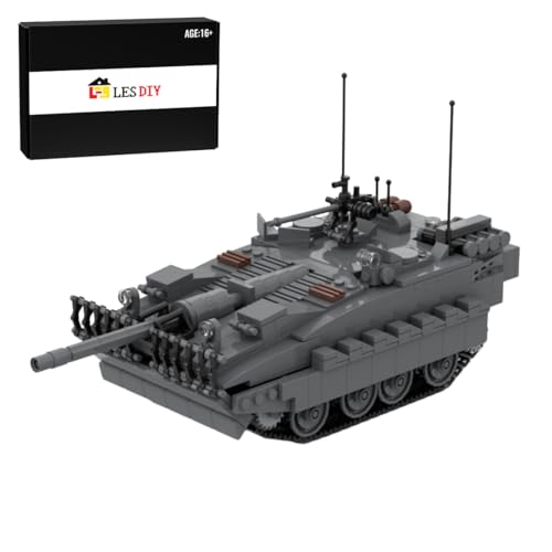 Spicyfy Technik Panzer Bausteine Modell, Klemmbausteine Militär STRV-103B Kampfpanzer Spielzeug Set (666 Stück)