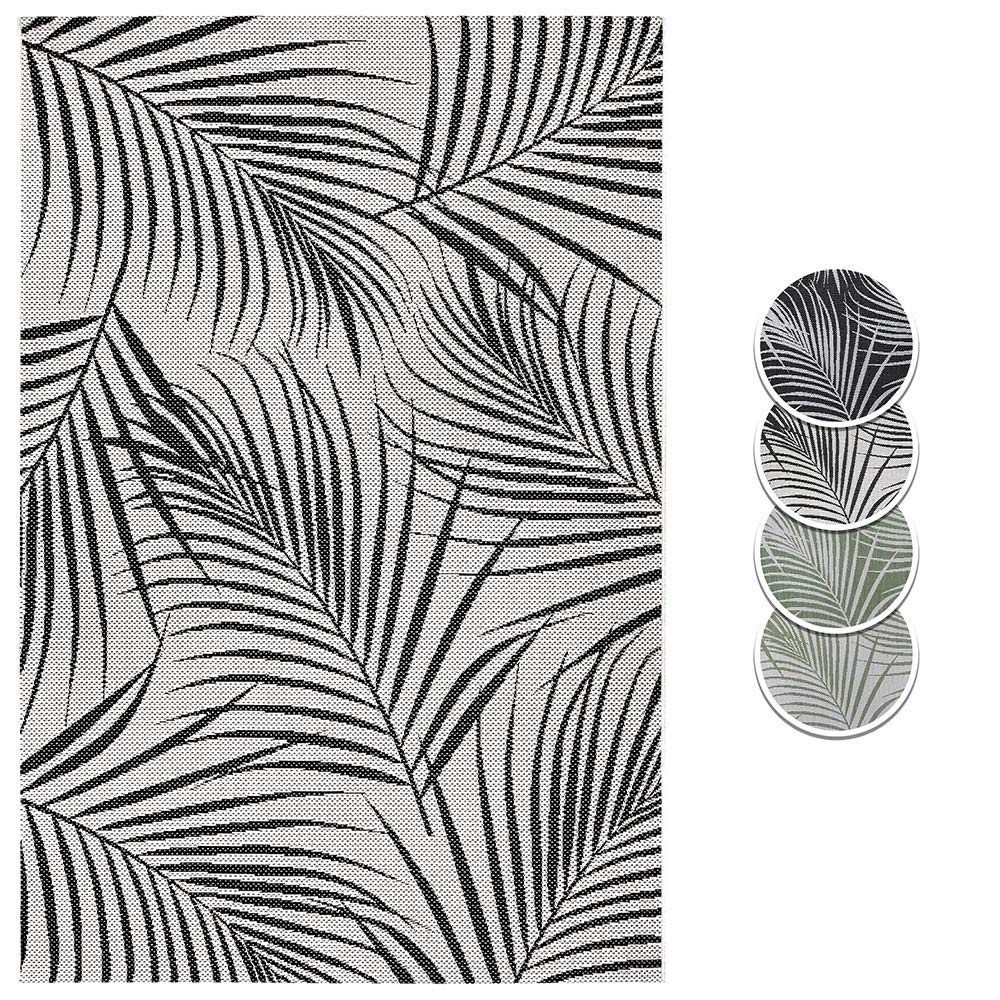 Hanse Home Flachgewebe In- und Outdoor Teppich Sumatra, Farben:Creme/schwarz, Größe:120x170 cm