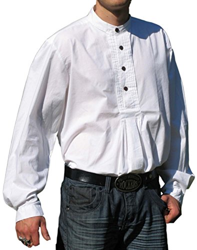 Trachtenhemd Pfoad Isar weiß Gr. XL