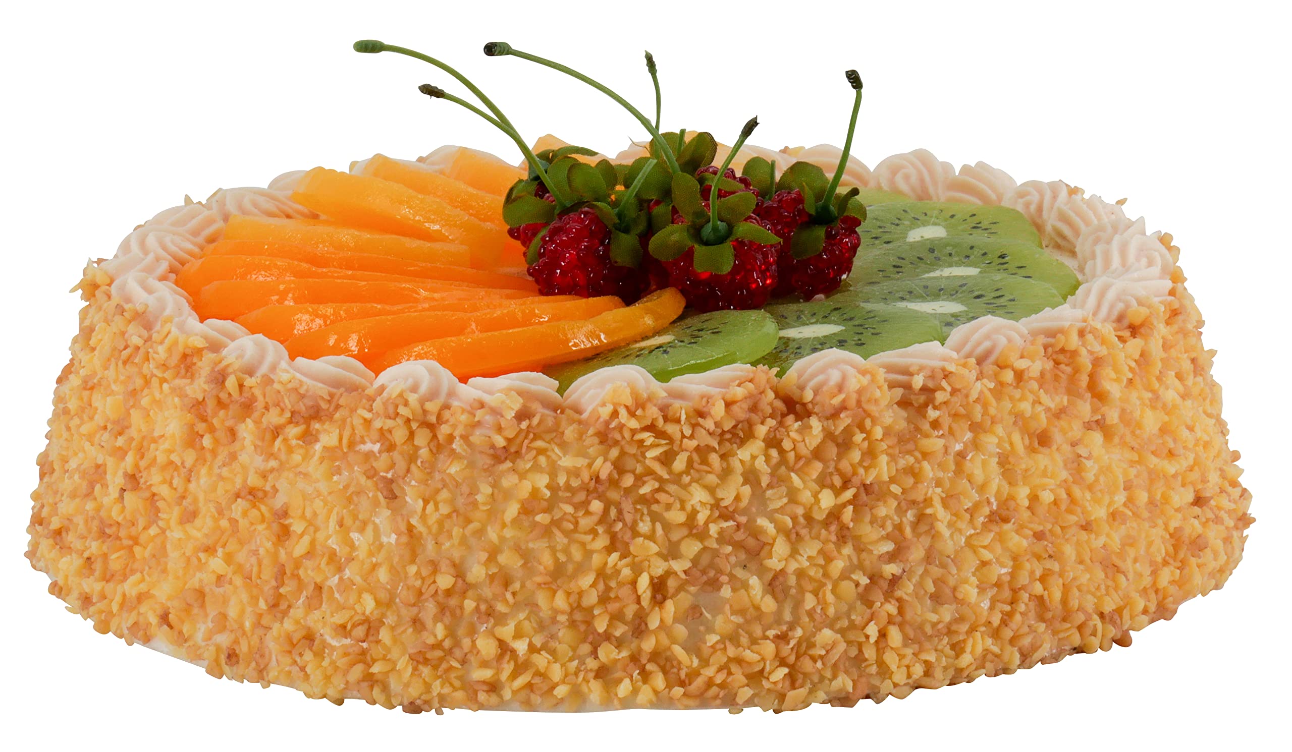 Klocke Dekorationsbedarf Naturgetreue Lebensmittel Attrappe – Künstliche Tortenartikel – Food Dummy/Plastikessen - Dekoration (Torte Obst - 22x6 cm)