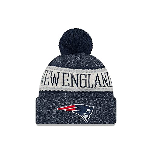 New Era ONF18 Sport Knit Bommelmütze New England Patriots Blau, Size:ONE Size