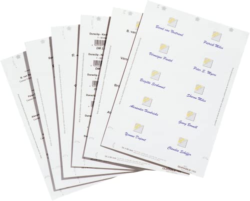 Einsteckschilderbogen weiß, DIN A4, Papier, 90x60 mm, 160 Einsteckschilder/VE