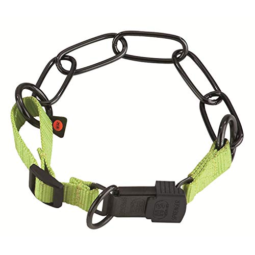 SPRENGER Halsband HALSKETTE verstellbar 65-70cm ClicLock für Hunde lemon green
