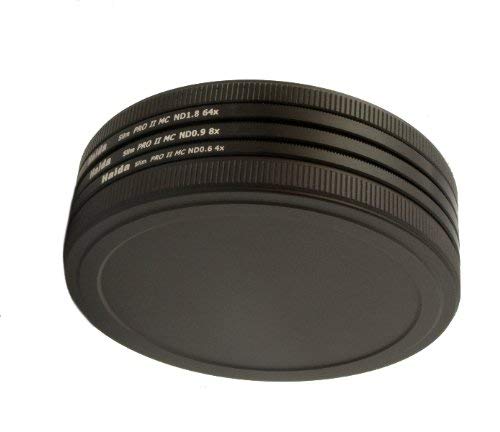 Haida Slim PRO II Digital MC Neutral Graufilter Set bestehend aus ND4x, ND8x, ND64x Filtern 82 mm inkl. Stack Cap Filtercontainer + Pro Lens Cap mit Innengriff