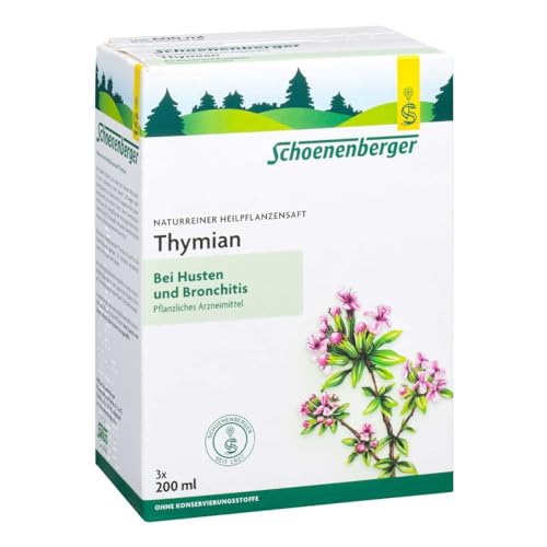 Schoenenberger Thymian, Naturreiner Heilpflanzensaft – bei Husten und Bronchitis - freiverkäufliches Arzneimittel, 600 ml