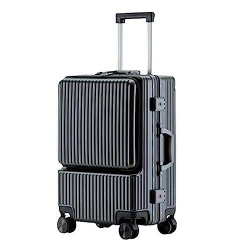 POCHY praktisch Koffer Wiederaufladbare Handgepäckkoffer mit Rädern, Trocken- und Nasstrennung, Koffer, verstellbares Geländergepäck leicht zu bewegen