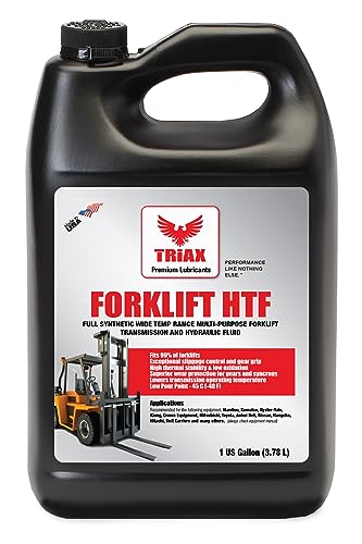 TRIAX Forklift HTF Mehrzweck-Hydraulik- und Getriebeöl, Hydrostatisches Getriebe- und Hydrauliköl, passend für 99% aller Gabelstapler, Vollsynthetisch, -45° C Kalt fließend (1 Gallone)