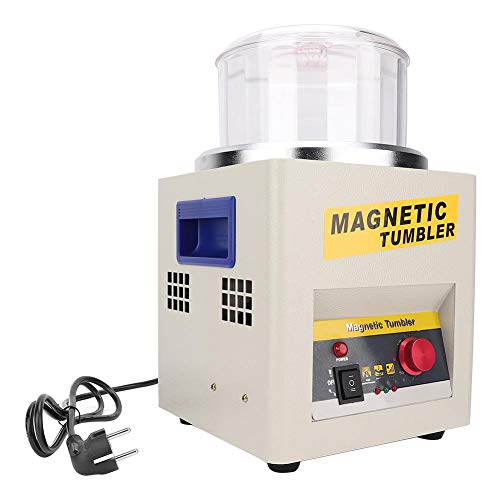Magnetic Tumbler Polierer, Magnetic Tumbler Schmuck Polierer Entgraten Polieren Finisher Machine(EU Plug 220V)
