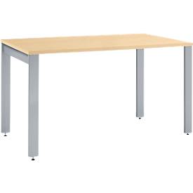 Schäfer Shop Select Schreibtisch LOGIN, 4-Fuß, Rechteck, wahlweise Breite 1200, 1600 oder 1800 mm