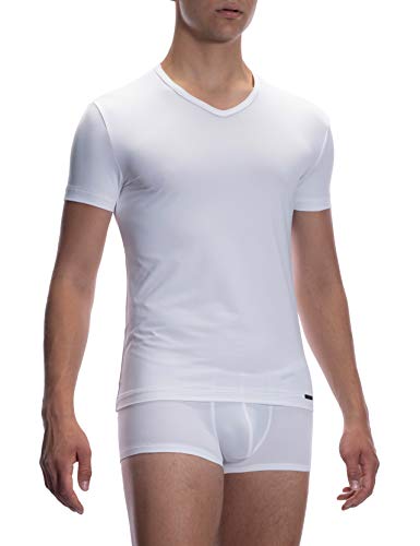 Olaf Benz Herren V-Neck (Regular) T-Shirt, White, L