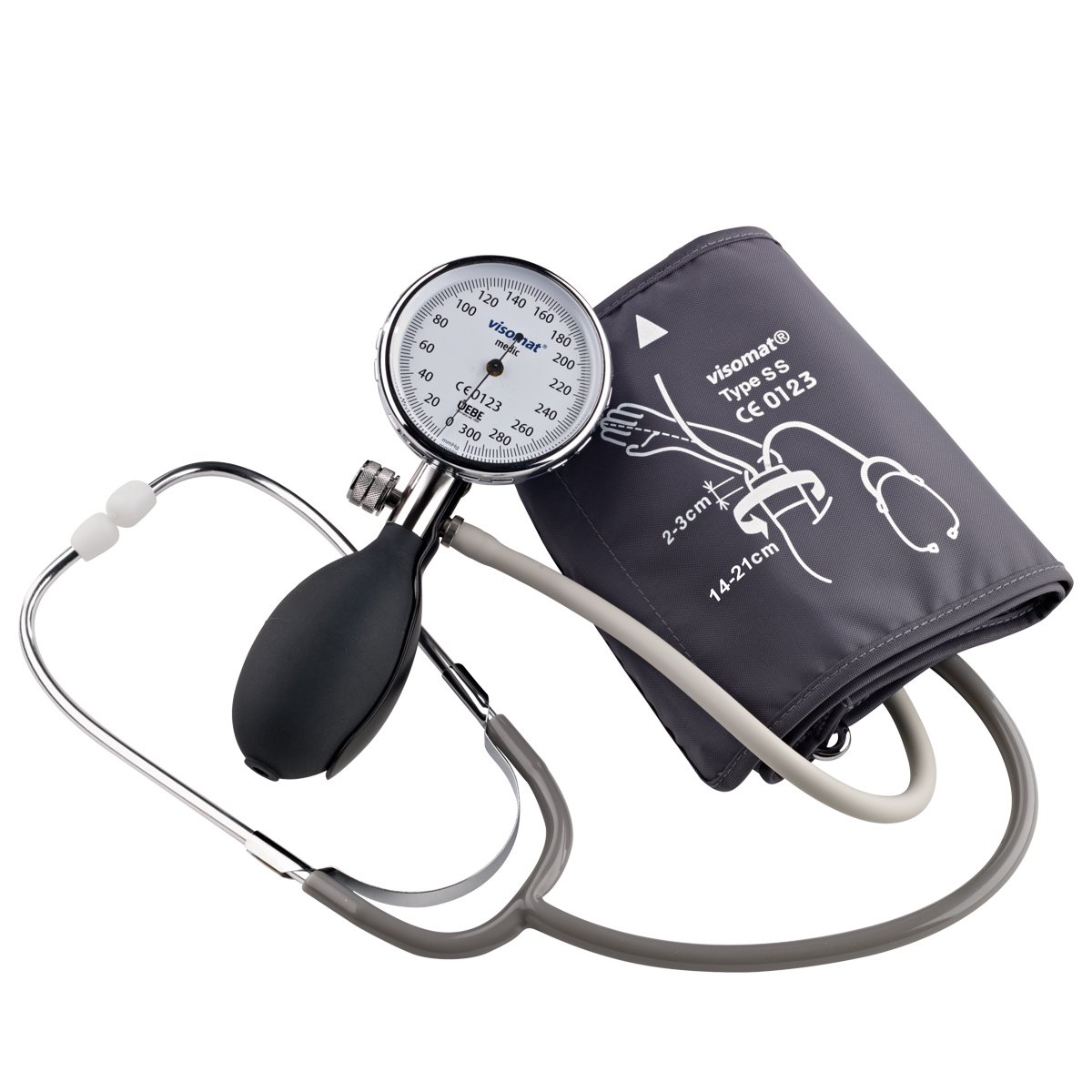 visomat medic home (Kinder) Blutdruckmessgerät mit Stethoskop, 14-21cm, verschiedene Größen