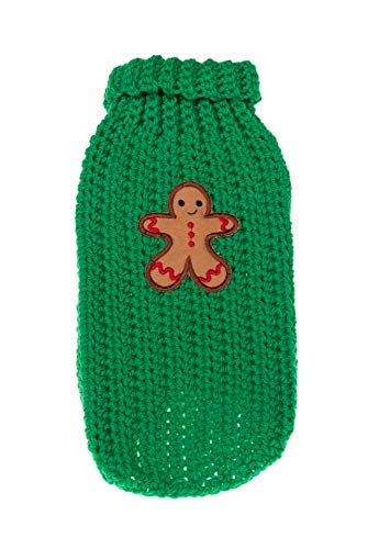 MICHI MICHI-SCMX02-XS Maglione Natale Xmas Sweater Gingerbread Green XS Hundepullover