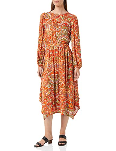 Springfield Damen Dress Kleid, Rot/Koralle, 34