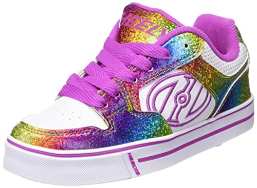 Heelys M&AumlDchen Motion Plus 770631 Lauflernschuhe Sneakers, Mehrfarbig (White/Rainbow/Pink), 39 EU (6 UK)
