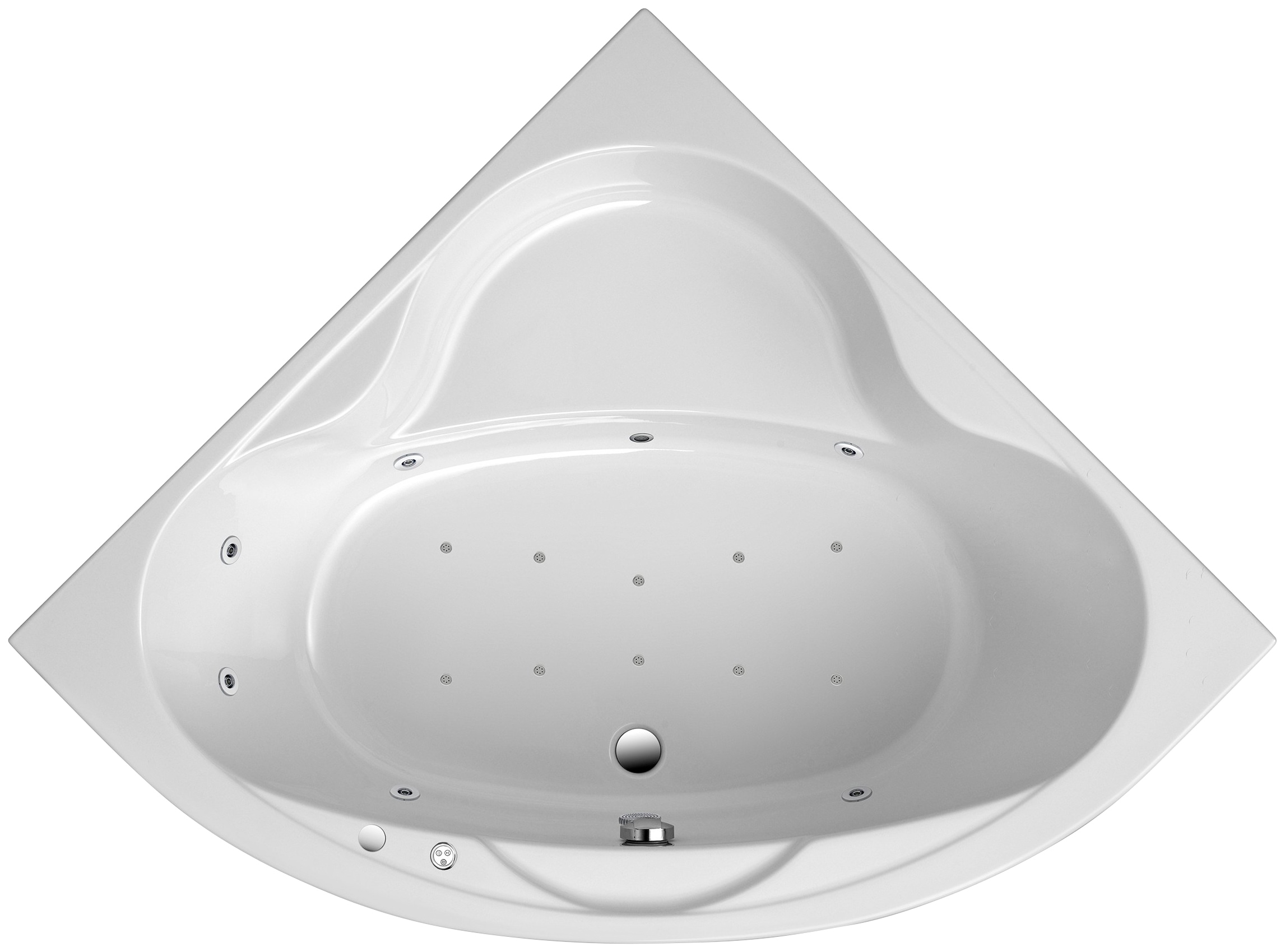 OTTOFOND Whirlpool-Badewanne "Sara", (1 tlg.), Typ Premium, chrom und Farblichtscheinwerfer
